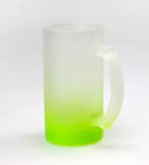 Кружка JP 500 мл пивная стеклянная матовая (зеленая) фото