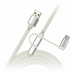 Дата-кабель Smartbuy USB - 3 в 1 Micro+Type-C+8 pin длина 1 м белый (iK-312 white)/60 фото