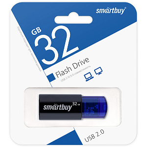 UFD Smartbuy 32GB Click Black-Blue (SB32GBCL-B) фото