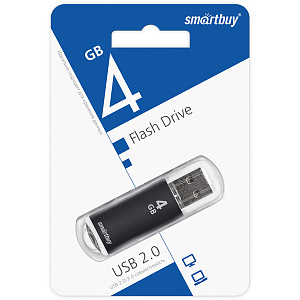 USB Smartbuy 4GB V-Cut Black (SB4GBVC-K) фото