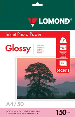 Фотобумага Lomond П0102018 21х30 Inkjet 150/A4/50 л глянцевая односторонняя фото