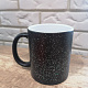 Кружка JP 300 мл с блестками хамелеон матовая черная фото