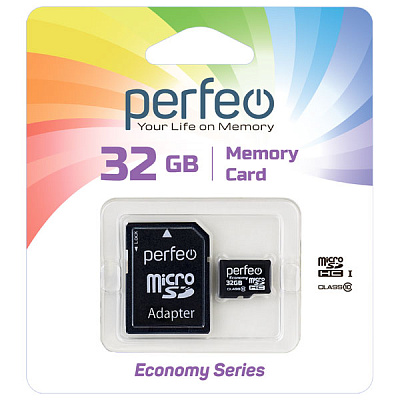 Карта памяти Perfeo microSD 32GB High-Capacity (Class 10) economy series фото