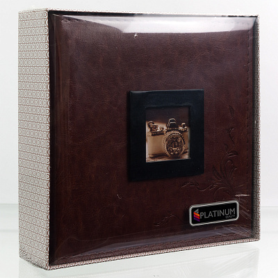 Фотоальбом Platinum PC-46200RCLK 200 ф "Экокожа" с рамкой кн переплет подароч коробке (2PU42201) /12 фото