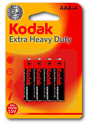 Батарейка Kodak R03 4S EXTRA HEAVY DUTY (K3AHZ 4S) фото