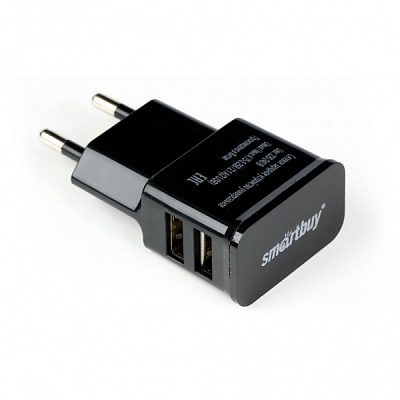 Сетевое ЗУ Smartbuy 5В/2.1А Super Charge Classic 2USB черное (SBP-9043)/62 фото