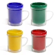 Набор кружек АК-3 пласт (4 цвета) с магнитом под полиграф, вставку (40) фото