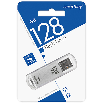 UFD 3.0 Smartbuy 128GB V-Cut Silver (SB128GBVC-S3) фото